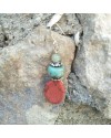 Alphabey's Resin Stone & Gemstone Beads Silver Plated Earrings For Women